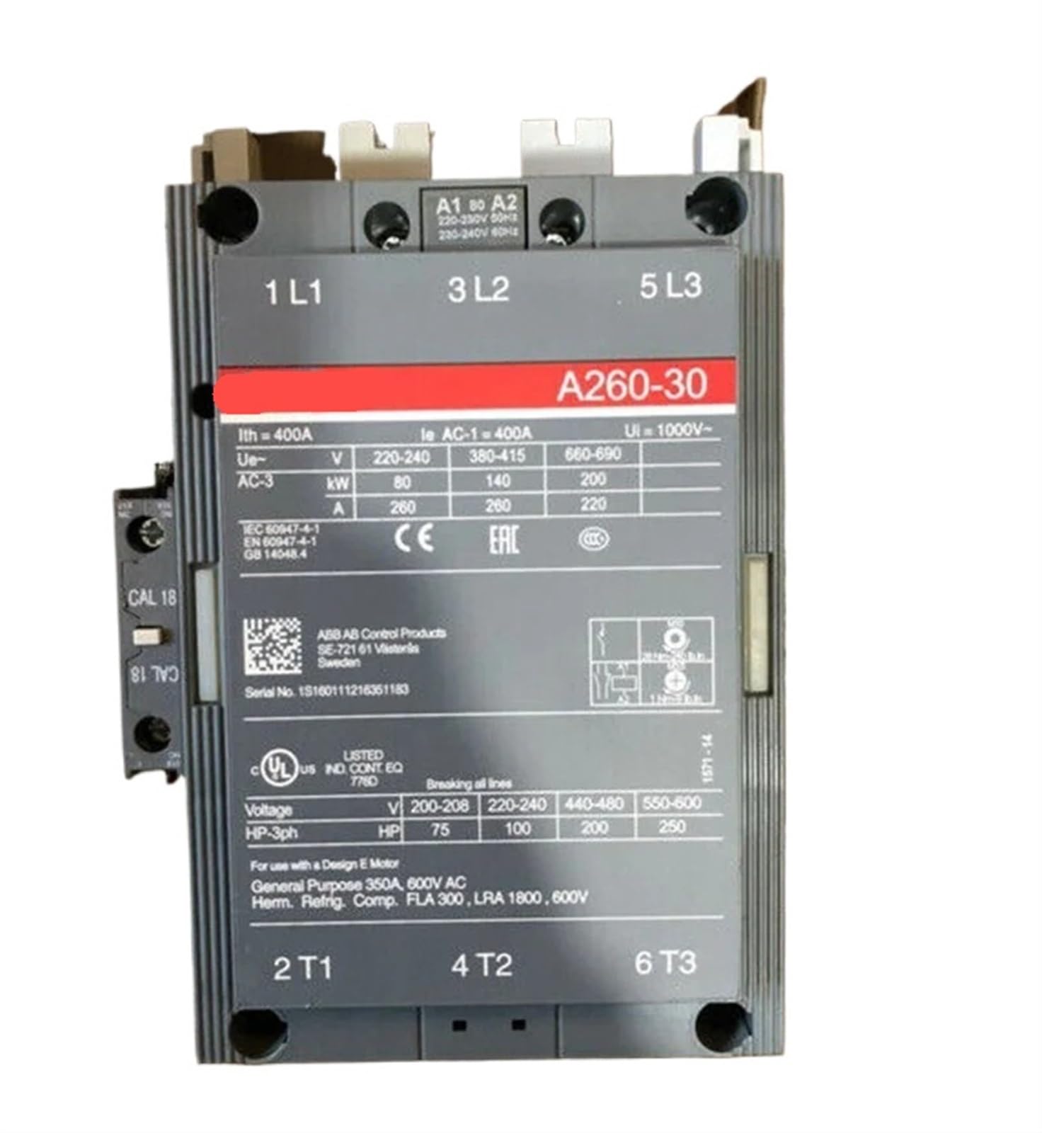 WQGQPXOB A260-30-11-80 Contactors 1Pcs