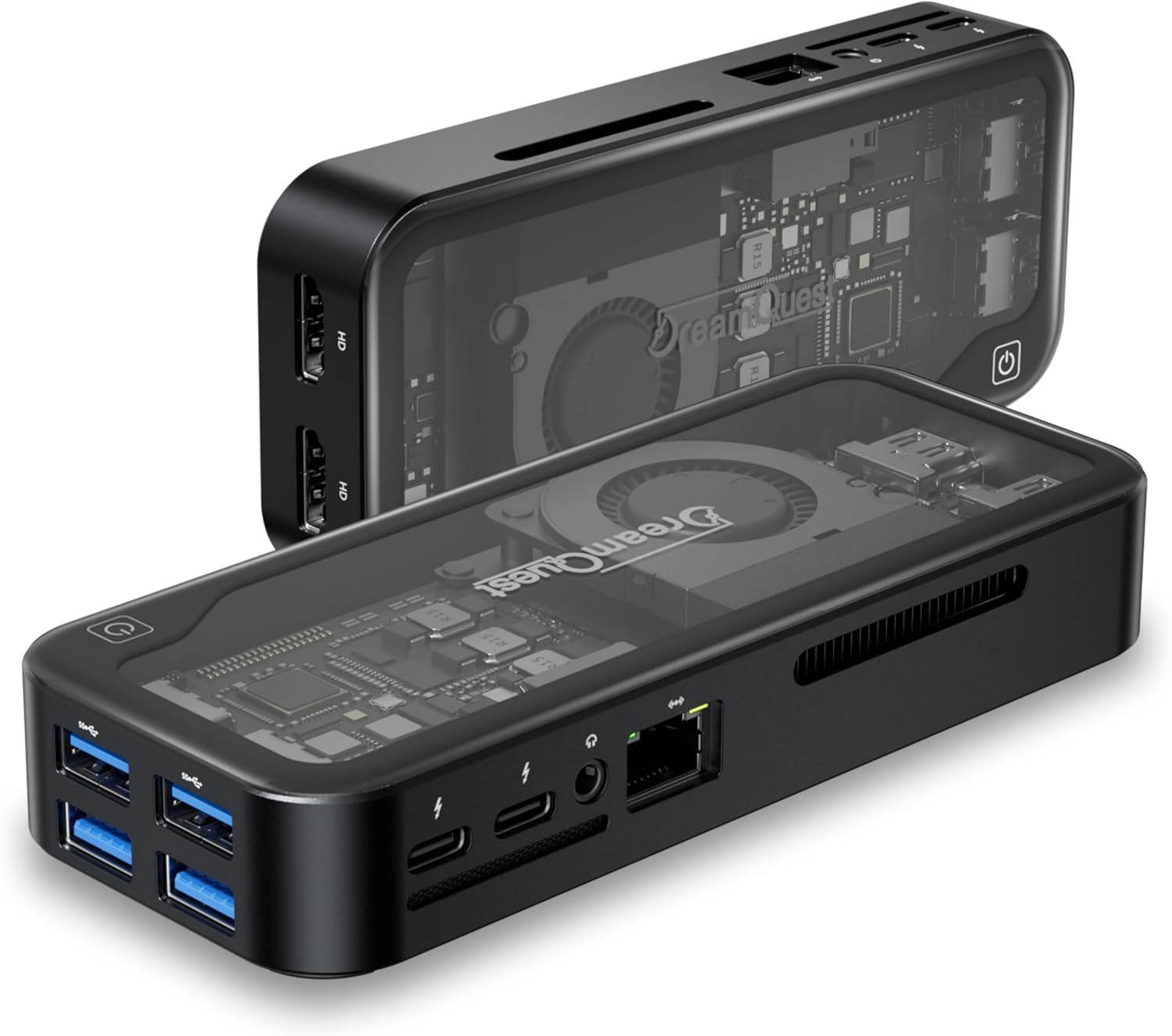 DreamQuest Mini PC Windows 11 Pro [High-Speed DDR5], Intel 12th N95(Up To 3.4GHz),Mini Desktop Computer 12GB DDR5 RAM 512GB M.2 SSD Supports 2*USB C |2*HDMI 4k@60Hz |4*USB 3.2 |LAN|WIFI 6 | BT5.3 — view 7