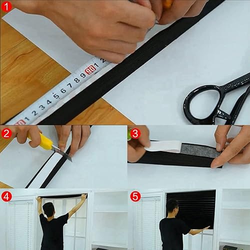 Miniatura 8 de Persianas temporales, persianas plisadas verticales, sin taladrar, persianas autoadhesivas, fáciles de instalar, se adapta a persianas enrollables