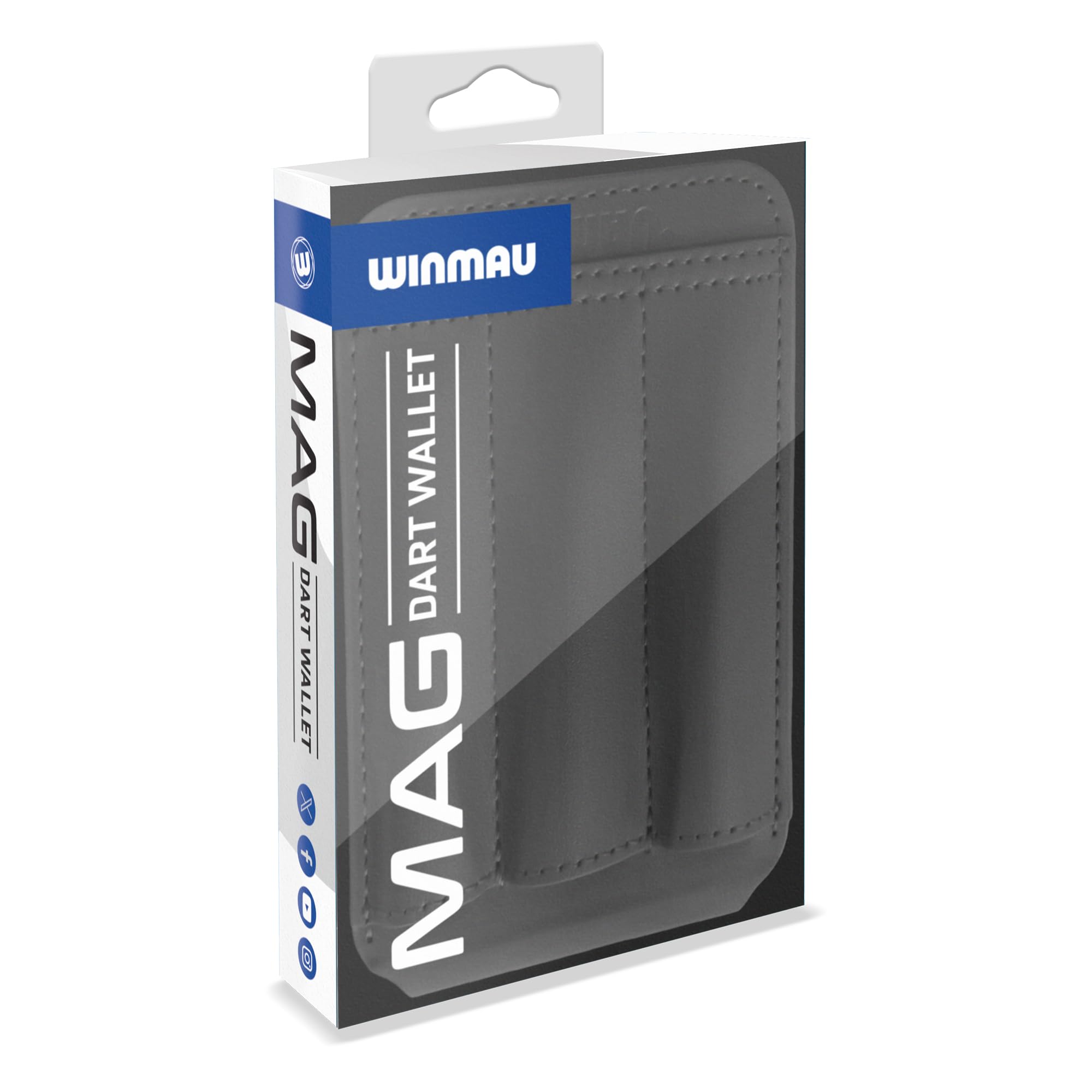 WINMAU Mag Dart Wallet - Supporto magnetico per freccette, con supporto per cellulare, supporto compatto per 1 set di freccette e 2 set di volette, disponibile in nero, accessorio ideale - 2