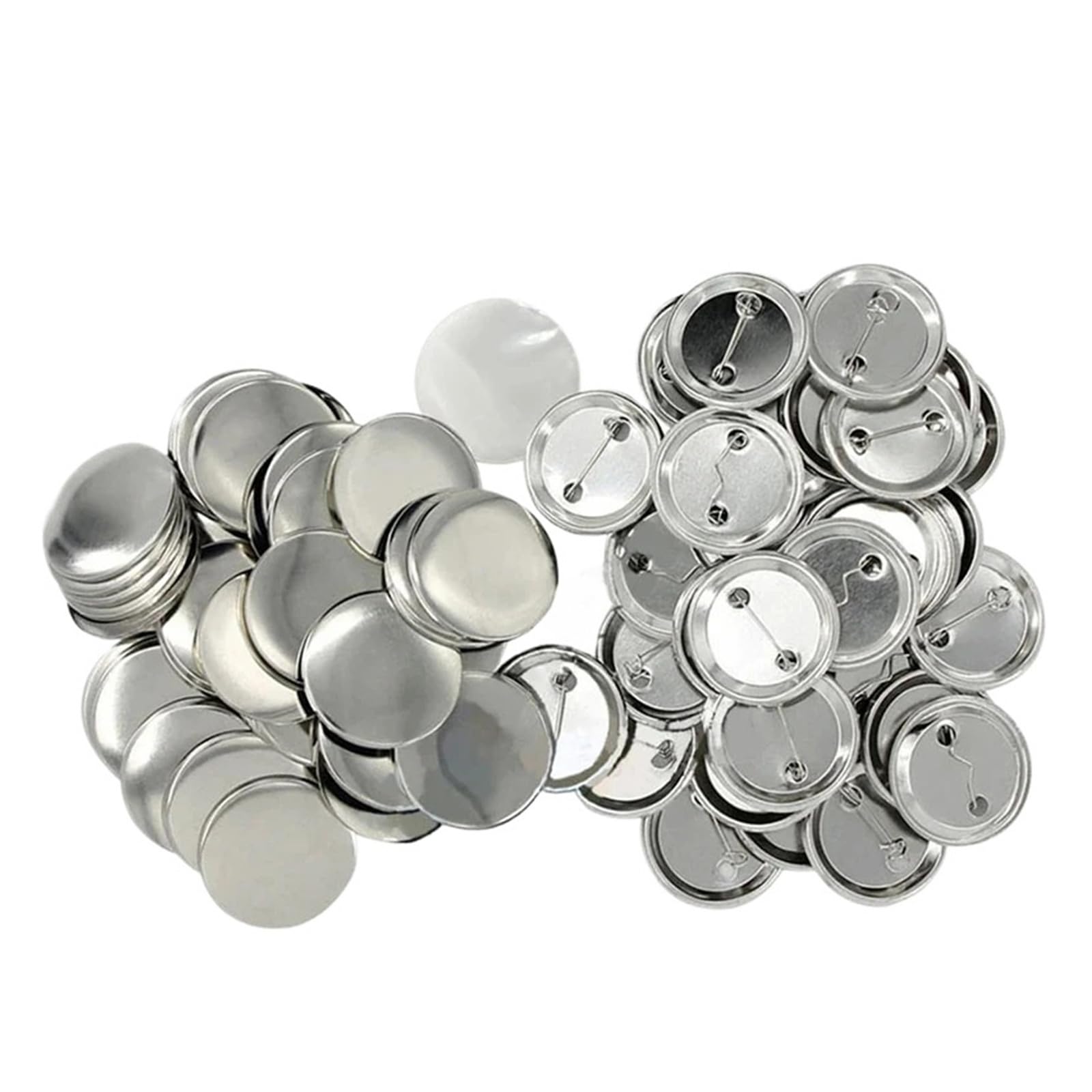 Zestaw metalowych przypinek DIY, puste części do robienia, zestaw na żelaznej podstawie, wyroby artystyczne, 100 szt., 32 mm Wystarczające zestawy