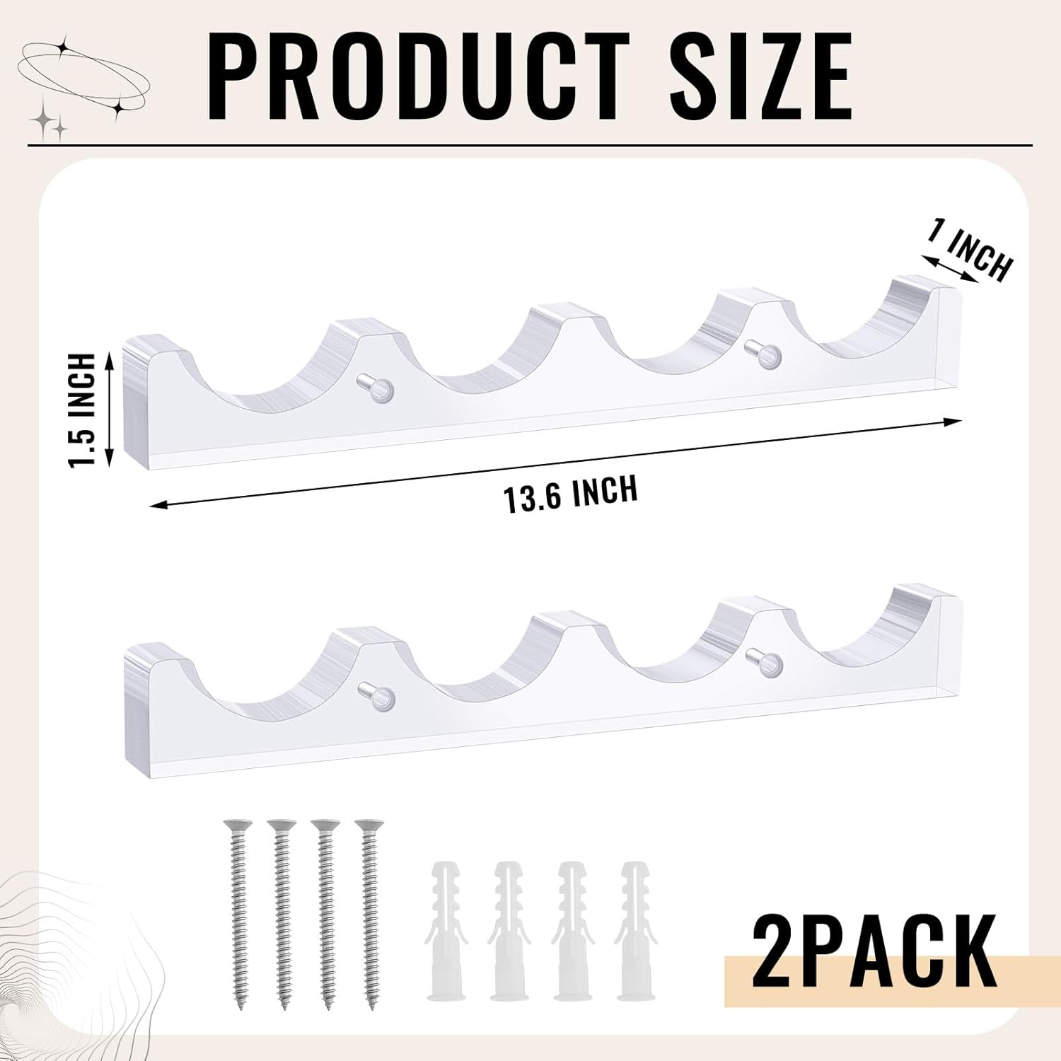 2 Pcs Hockey Puck Display Case Acrylic Ice Hockey Display Holder Shelf Wall Mount Storage Rack for 4 Pucks for Collecting Pucks Room Decoration