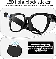 Vista 2 de 20 piezas de adhesivo bloqueador LED para gafas inteligentes Ray-Ban Meta accesorios, gen2 Wayfarer, Skyler, Headliner, pantalla, cubierta de luz
