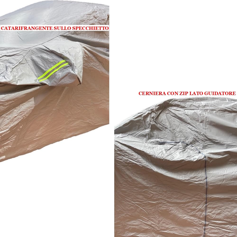 Funda para coche antigranizo, afelpada, impermeable, antiarañazos, compatible con Land Rover, Range Rover Evoque 2.0 TD4 Coupé Autobiography, talla XXL, LUN572XLAR215 x ALT150 cm