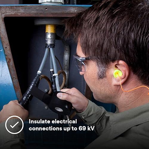 Miniatura 4 de 3M Scotch Linerless - Cinta de empalme eléctrica 130C para cables y alambres, 3,8 cm x 9,14 m, respaldo de hule, autofundente, resistencia UV,