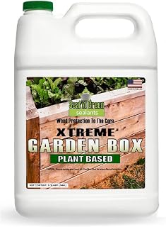 Garden Box Sealer | FDA Food Contact Safe Plant-Based Wood Sealant for Raised Beds, Planters & Pet Houses. Protects All Wood Types from Water & Weather Damage | Eco-Friendly Sustainable Solution