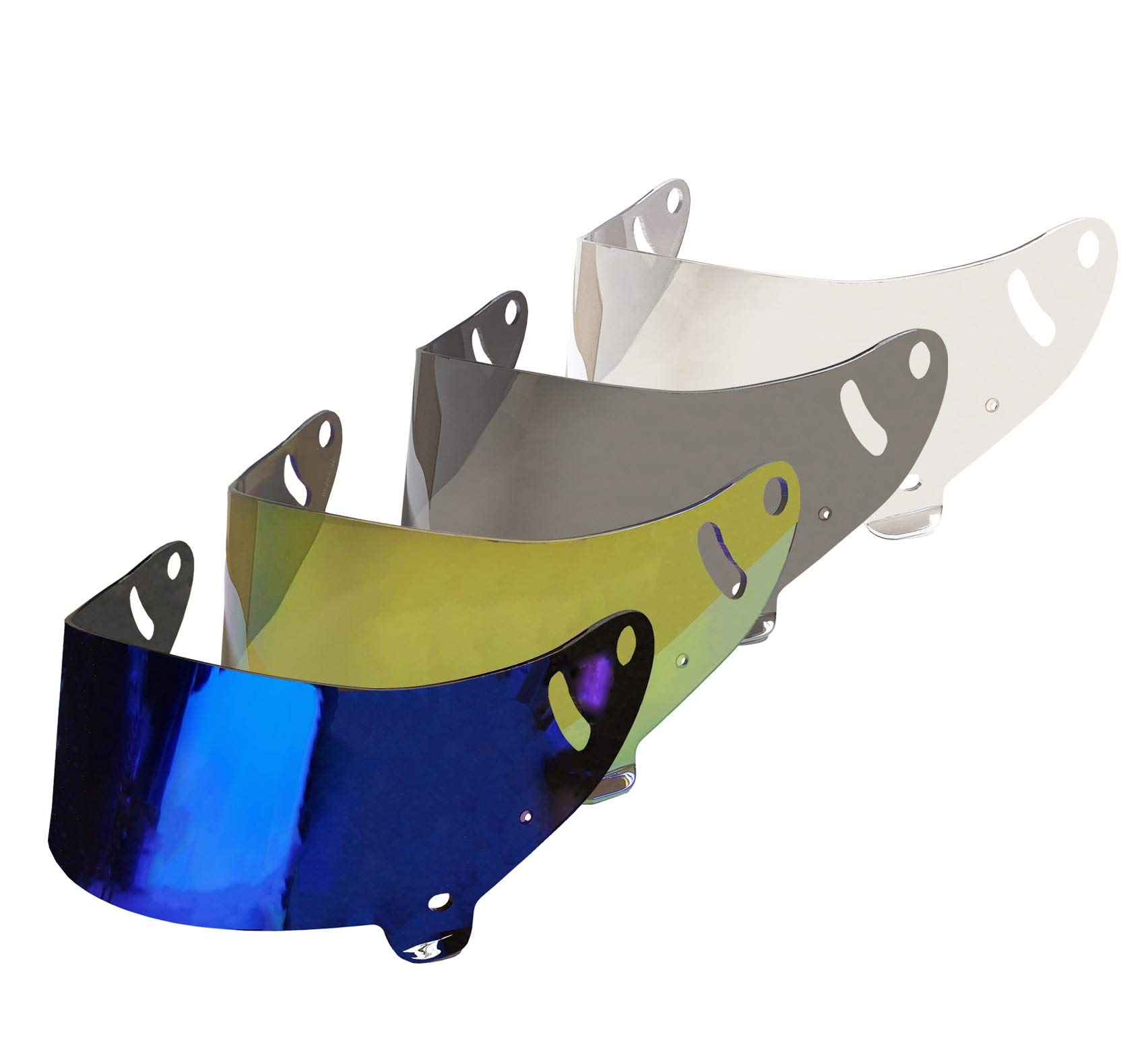 STR Visor for SR-1 Helmet FIA AA Ideal for Oval/Circuit Racing, Replacement Lid Visor (Blue Iridium, XL)