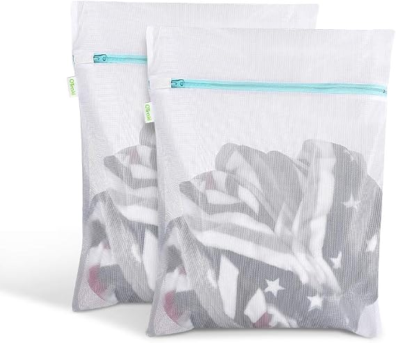 6 Sacchetti A Rete Per Lavatrice Con Cerniera – Grandi E Riutilizzabili, Per Vestiti Delicati, 60x50/50x40 Cm