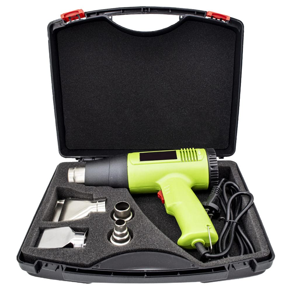 Pistola termica, pistola ad aria calda 1600W essiccatore ad aria calda con 2 controlli di temperatura 330 ℃ / 660 ℃, 4 ugelli, nucleo di riscaldamento in mica, rimozione di vernice