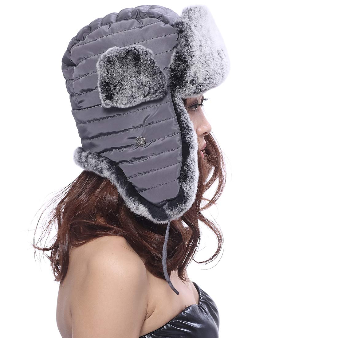 BeFur Unisex inverno Cappello da aviatore Cappello russo Cappello sci in capelli coniglio per attività esterne