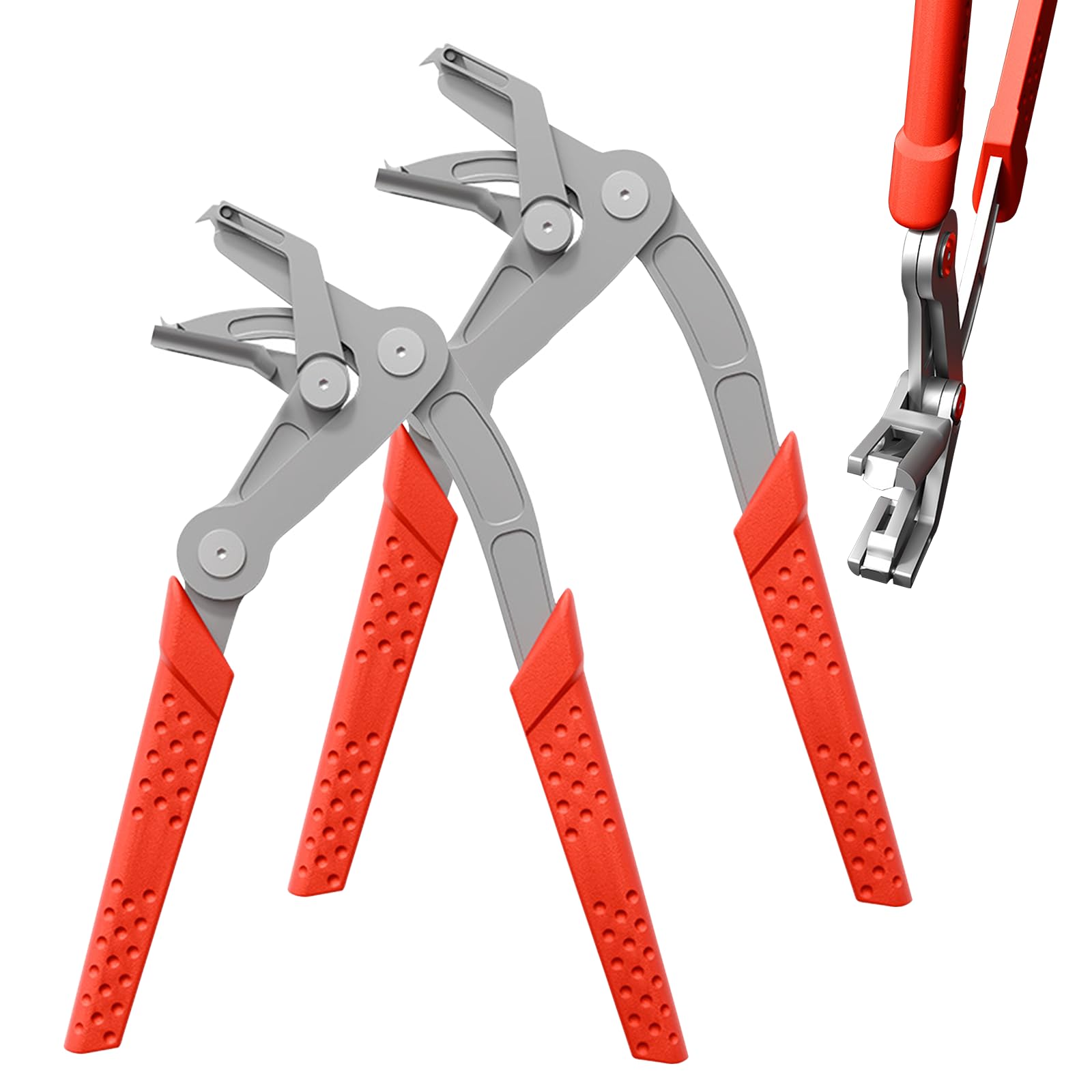 Car Clip Pliers & Trim Removal Tool, Efficient Multi-Functional Auto Snap Pliers, Spring-Loaded Fastener Rivet Remover for Auto Door Panels, Interior & Exterior Trim, Damage-Free Disassembly (2pcs)