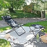 Lafuma Liegestuhl, Klappbar und verstellbar, Transabed, Air Comfort, Schwarz, LFM2853-6135 - 3