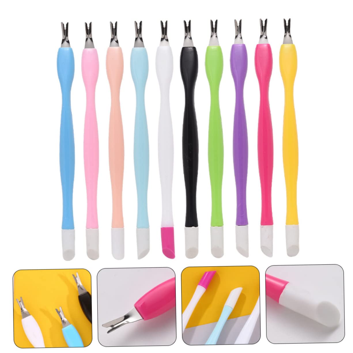 HONMEET Manicure Trimmer Set 50pcs Exfoliating Tools Instant Cuticle Remover Random Style