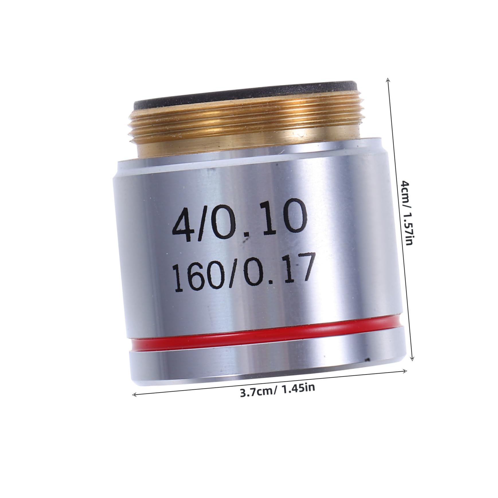 STOBAZA Microscope Lens 4X Magnification Objective for Accurate Resolution Imaging