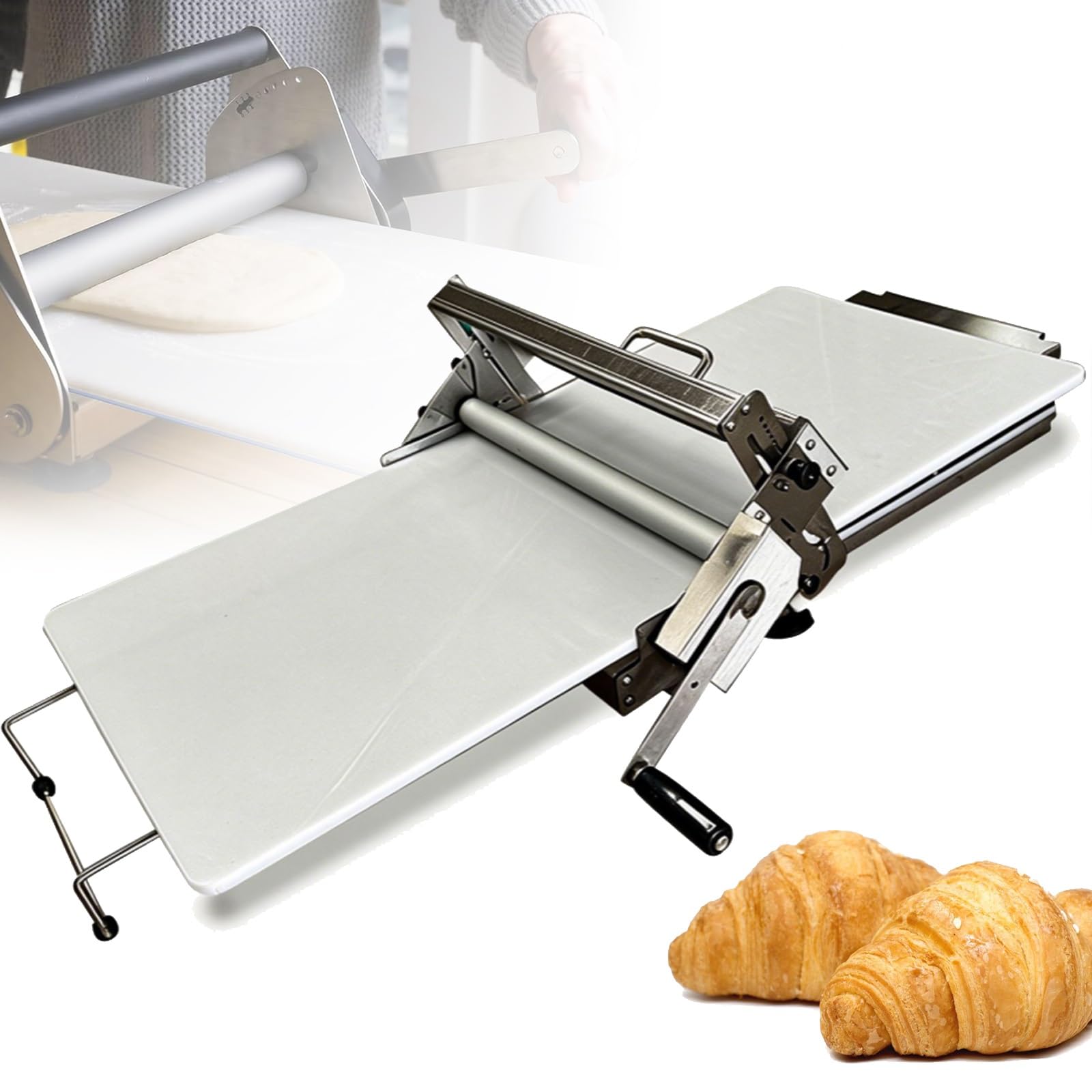 Sfogliatrice Pieghevole Portatile con Spessore Regolabile da 0 a 25 mm