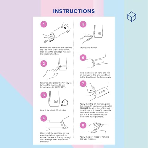 Miniatura 6 de Kit de cera enrollable para cuerpo + depilación púbica, juego de 218 piezas que incluye máquina calentadora de cera, derretimiento de cera, tiras,