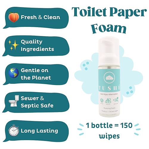 Miniatura 2 de Espuma de papel higiénico. Alternativa de toallitas húmedas instantáneas ecológicas. Aloe Vera, hamamelis y vitamina E. Seguro para fontanería y