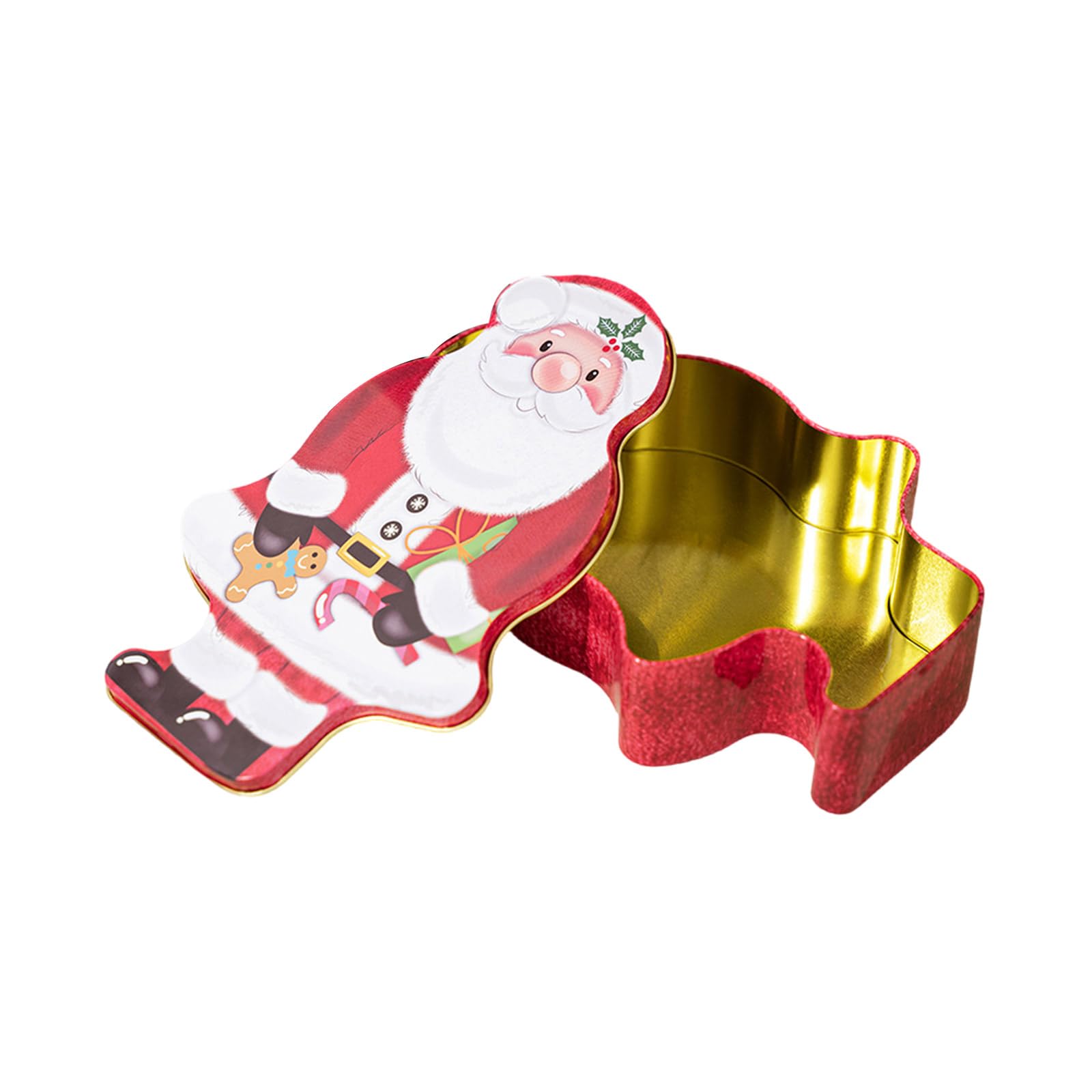 Tsophreniq Santa Tin Holiday Candies Box Sturdy Tin Santa Candy Box for Christmas Parties and Sweet Treat Enthusiasts Christmas Party Treats