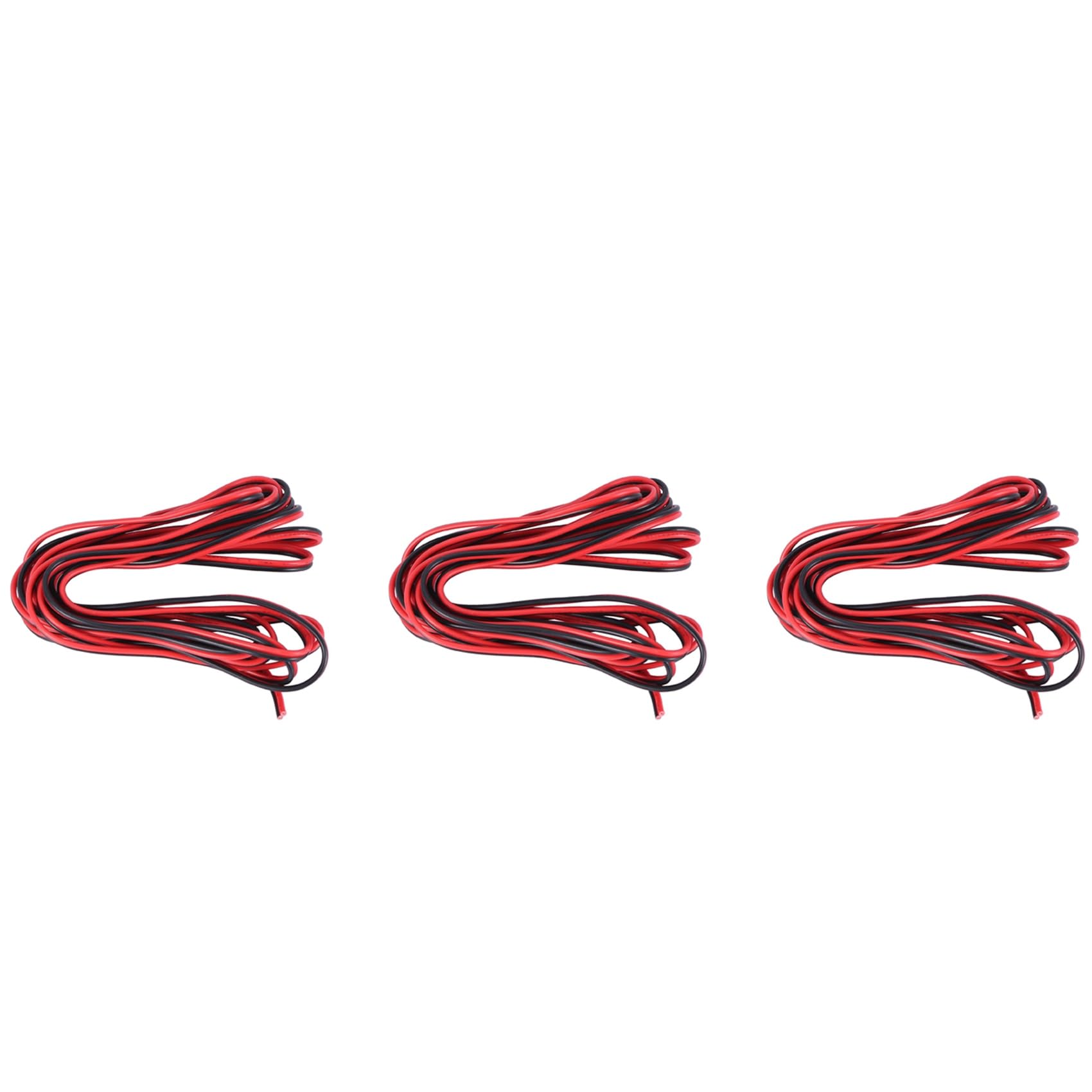 Jnchdghwa Red&Black 3X 20 Gauge Per 3 Meter Red Black Zip Wire Awg Cable Power Ground Stranded Copper Car