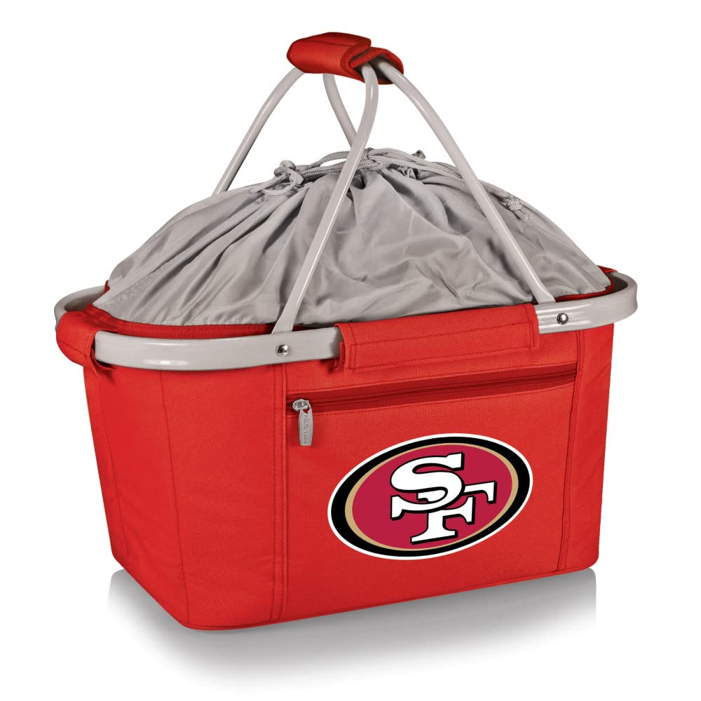 PICNIC TIME NFL Metro Shopping Basket - Insulated Picnic Basket - Collapsible Market Basket - Utility Tote Cooler Bag