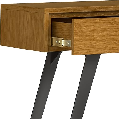 Miniatura 108 de SIMPLIHOME Lowry - Mesa auxiliar cuadrada de madera de acacia maciza y metal, de 22 pulgadas de ancho, moderna, industrial en marrón envejecido café