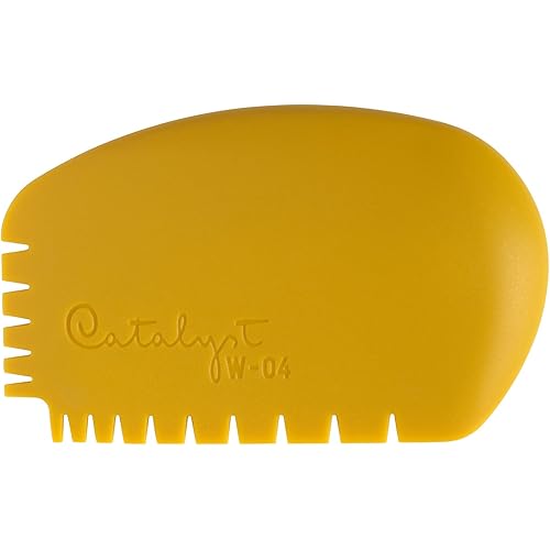 Princeton Artist Brush Catalyst Silicone Wedge Tool, Yellow W-04
