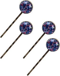 4 horquillas para el pelo con diseño de hojas, color azul, para mujeres y niñas, accesorios delicados de boda, accesorios para la cabeza