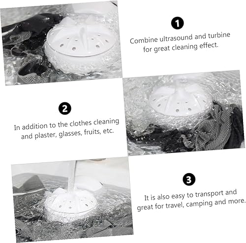 Miniatura 4 de VALICLUD Portable Mini Turbine Washer with Vibration Deep Cleaning USB Powered Travel Washing Machine for Lightweight Clothes Socks and Fruits