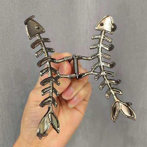 Miniatura 8 de AIDVPOD Pinzas de metal para el cabello, diseño de hueso de pescado, pinza para el cabello para niñas y mujeres, accesorios para el cabello, pinzas