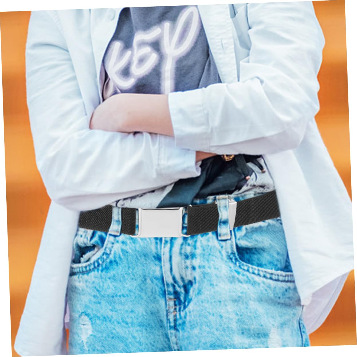 BESPORTBLE 5pcs Boys Girls Stretchy Elastic Belt Boys and Girls Belt for Dress Jeans Pants Skirts