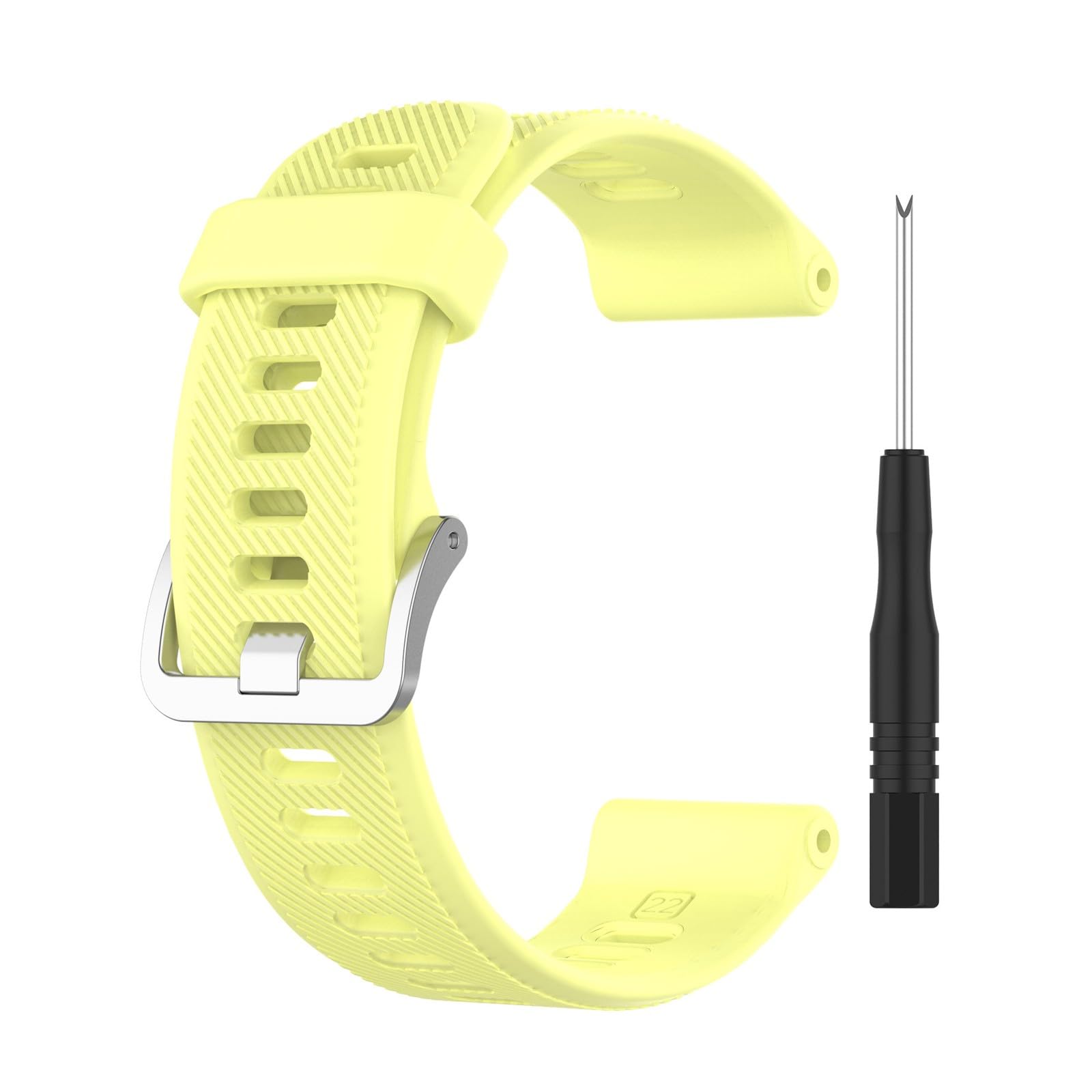 Straps Compatible with Garmin Vivoactive 4 Strap Strap, 22mm Adjustable Replacement Wristband Silicone Sport Band for Garmin Venu 2/Forerunner 255/255 Music/265/745 (Yellow)