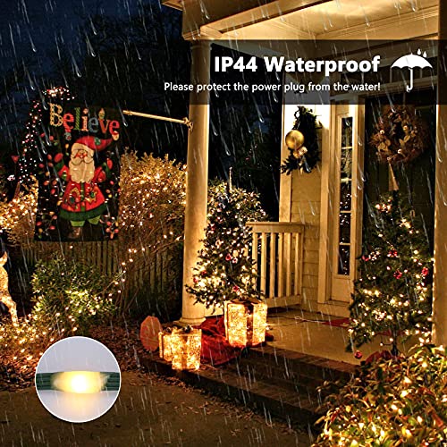 BrizLabs Led-kerstlichtsnoer, 20 m, 200 leds, warmwit, werkt op stroom, 8 modi, EU-stekker, waterdicht, voor binnen, buiten, kamer, boom, feest, tuin, balkon, bruiloft decoratie - Image 7