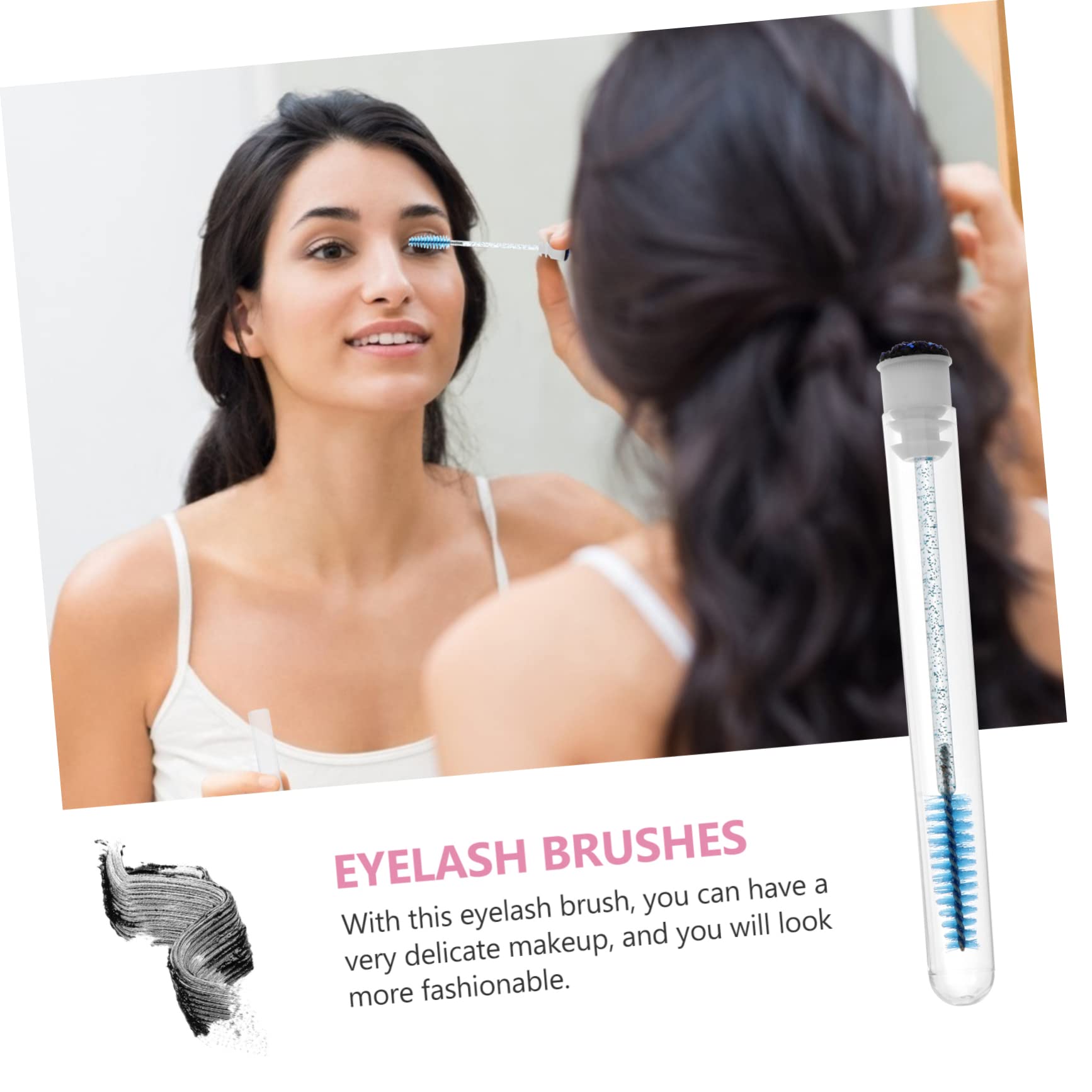 DOITOOL 30stücke Transparente Wimpernbürsten Mit Strass Professionelle Eyelash Applicator Für Trennung Und Styling Von Wimpern Und Augenbrauen