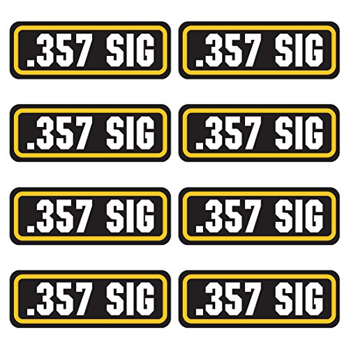 357 SIG Ammo Stickers Vinyl Decals for Ammo Cans Metal, Storage Box, Gun Cases, Bullet Box & Ammo Pouch Labels for Organizing