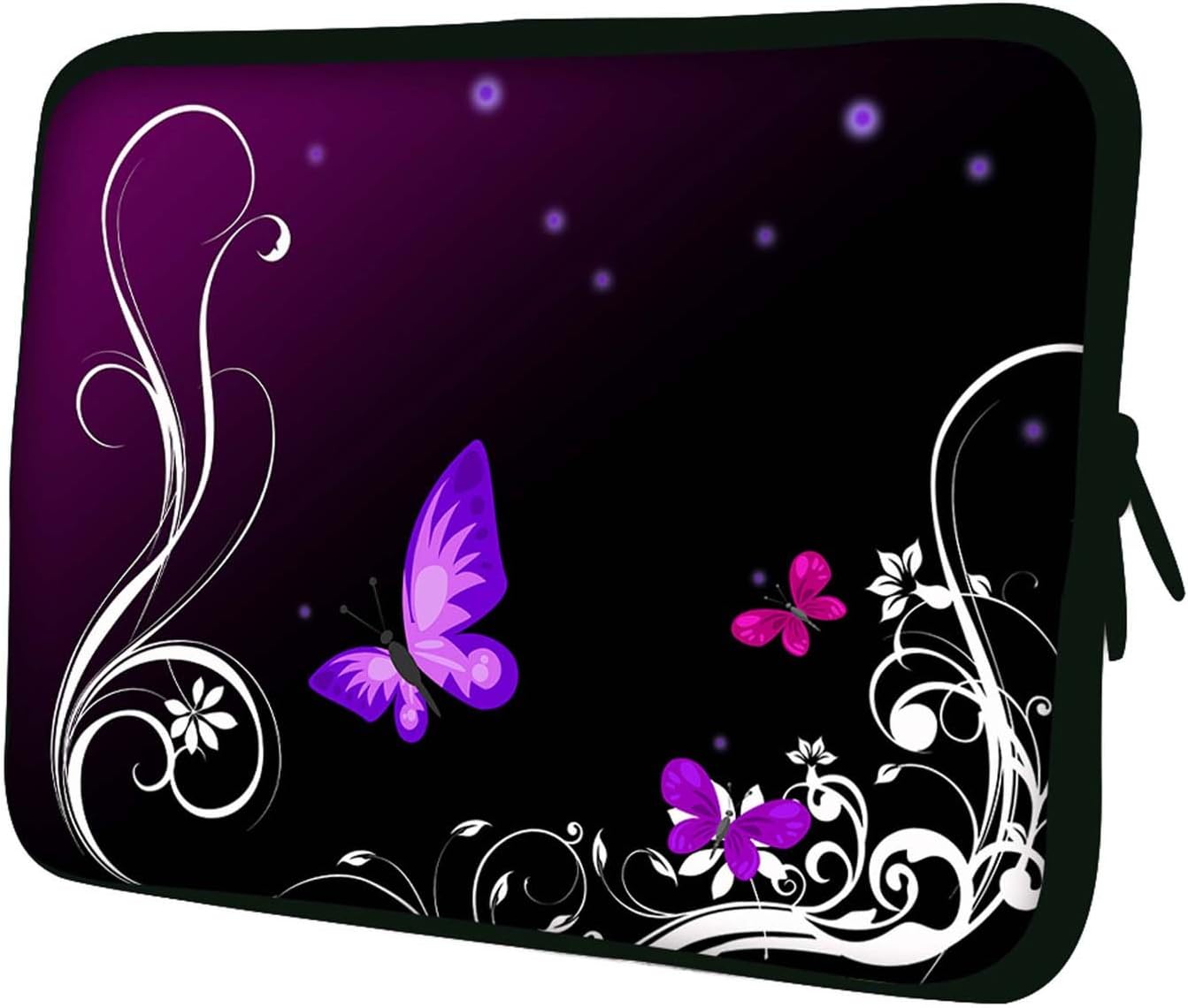 LUXBURG 14" Inch Luxury Design Laptop Notebook Sleeve Soft Case Bag - Butterflies Artwork