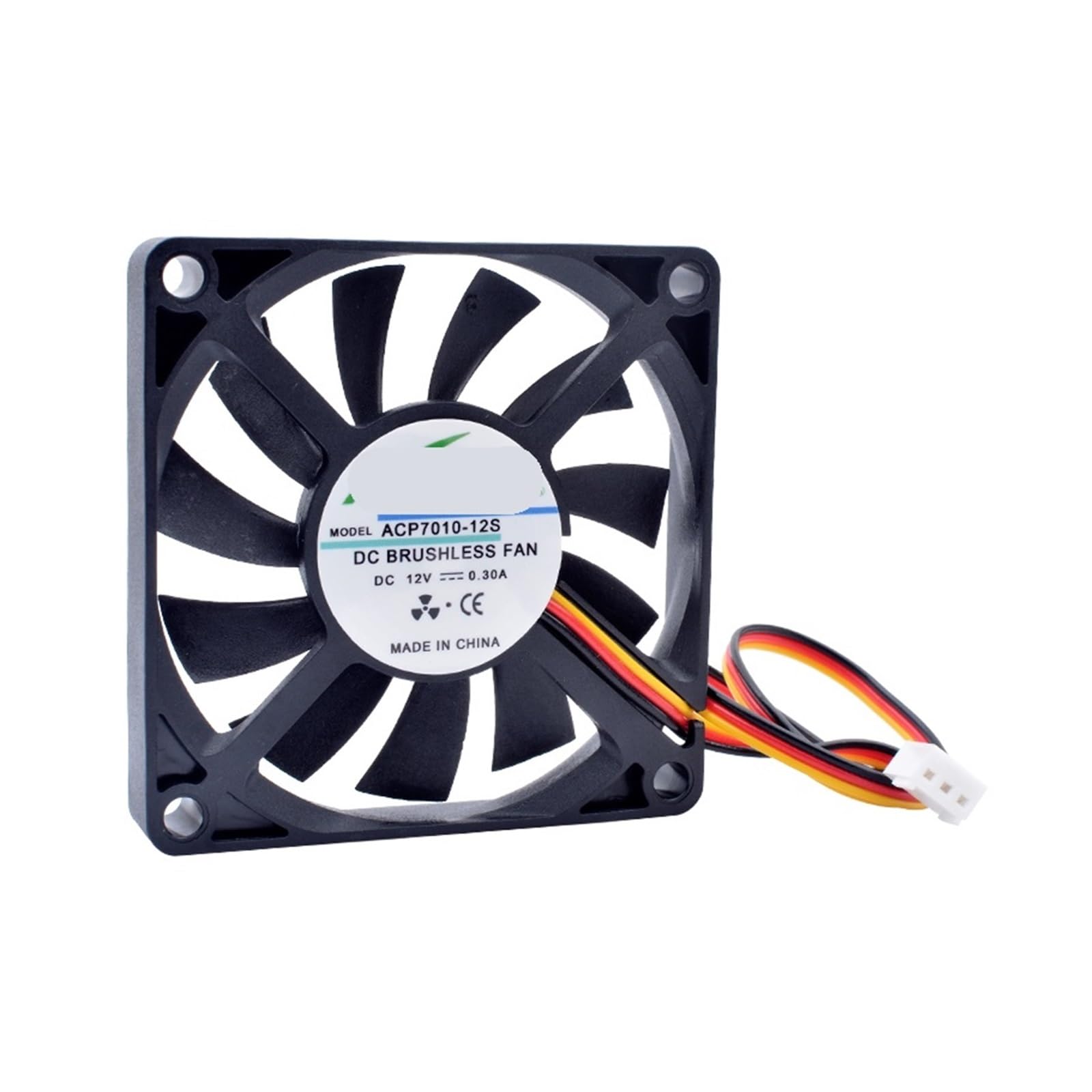 JJKKOZVQF 60x60x10mm 70x70x10mm 80x80x10mm 60mm 70mm 80mm fan 3pin speed monitoring cooling fan(60x60x10mm 12V fan)