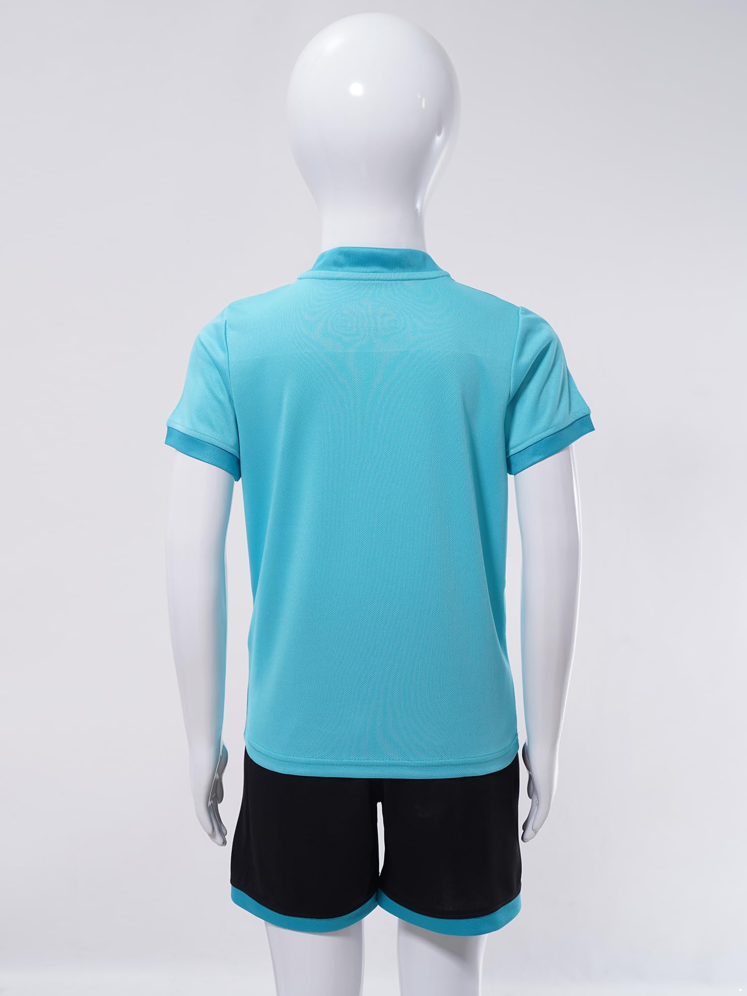 TiaoBug Enfant Garçons Maillot de Foot Survêtement de Sport T-Shirt Athletics Sports Compression et Short de Sport Fitness Running Maillot Barcelone Sportwear 3-16 Ans