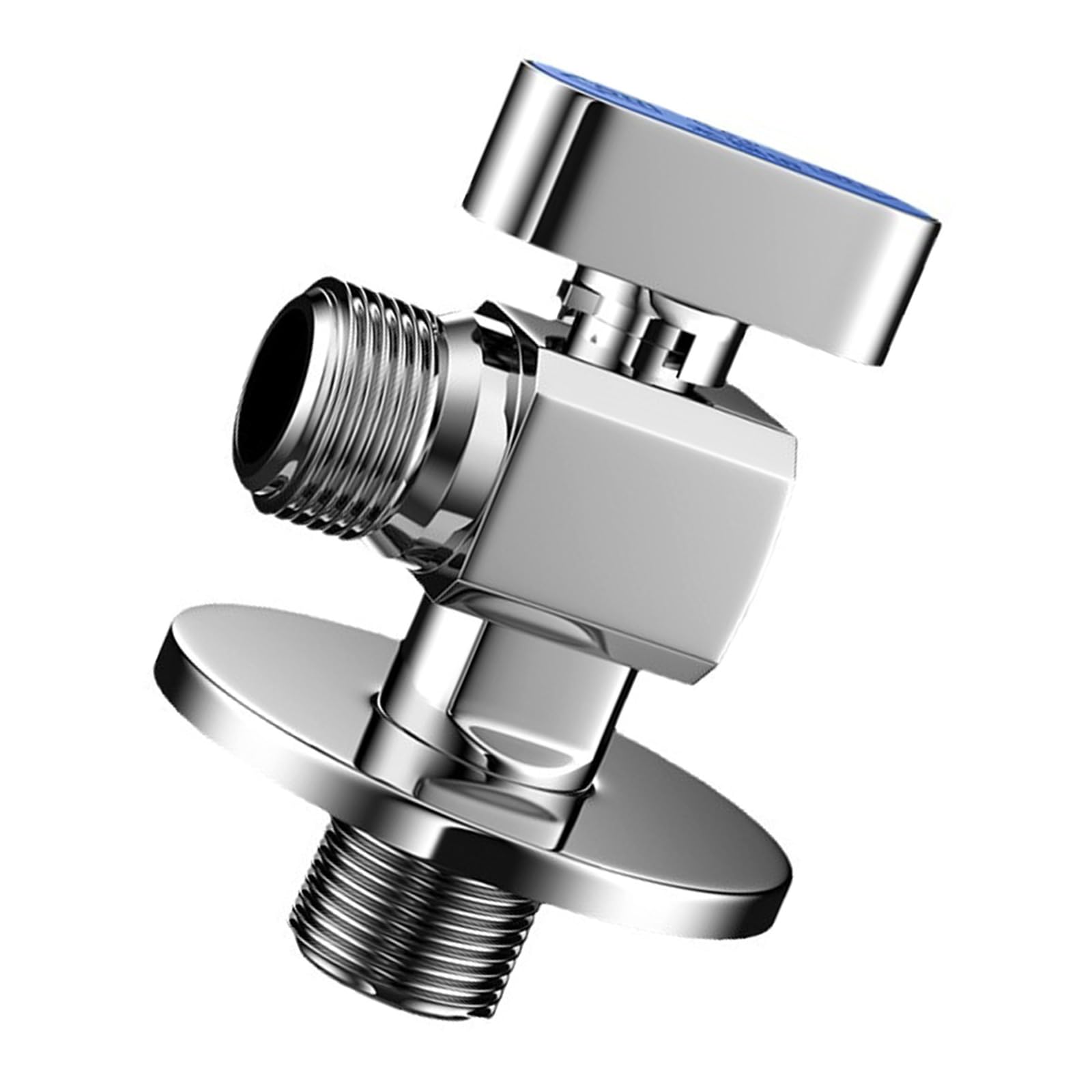 Hdoytxxm Blue Shut Off Valves 1/4 Turn For Kitchen Bathroom 1 / 2Inch Inlet Outlet With 3 / 8Inch Adapter Ideal For Hot Cold Water Brass Shut Off Valves