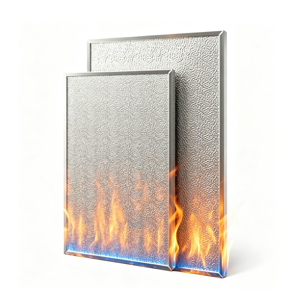 GZHERVICES Protector Contra Salpicaduras Y Escudo Térmico De Papel De - | Paquete De 1 Unidad Alta Densidad Ignífugo, Resistente Al Calor, Aislamiento Para Altas Temperaturas(Silver-A,60x70cm)