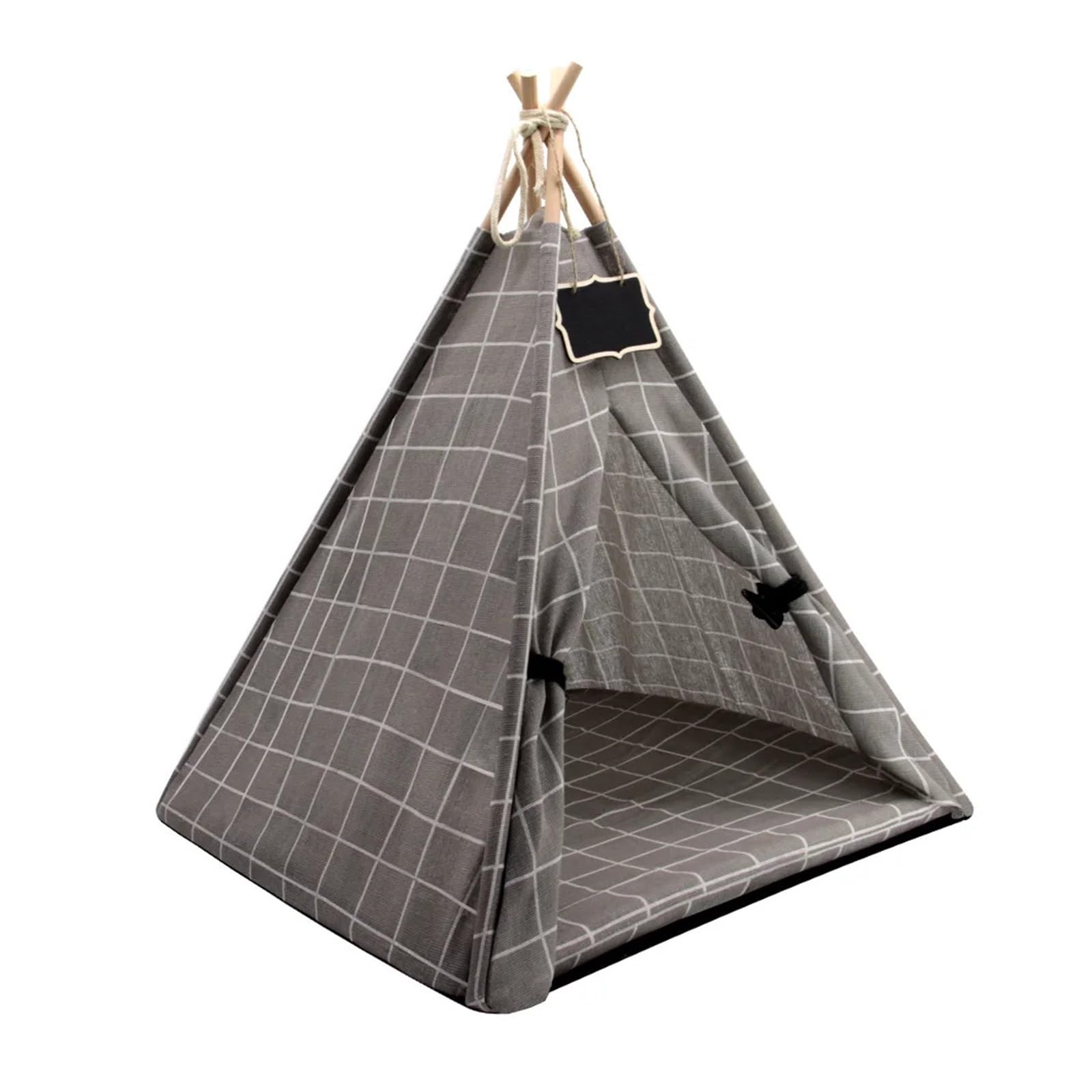 Tente pour Chien Tente for Animaux de Compagnie, lit for Chat, tipi Portable for Chien et Chat, Niche d'intérieur et d'extérieur for Chiots et Chatons Doux et léger(Gray)