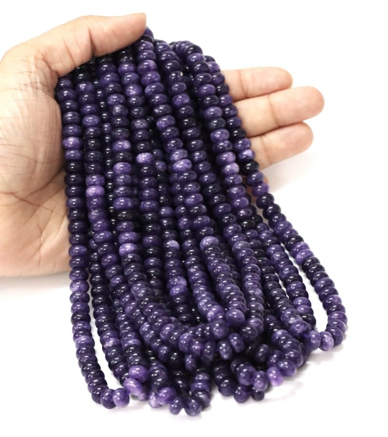 Perles en quartz violet naturel 7-8mm pour créer vos propres bracelets de lithothérapie