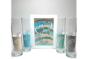 Memories Preserved In Sand - GLASS Blended Family Sand Ceremony Shadow Box