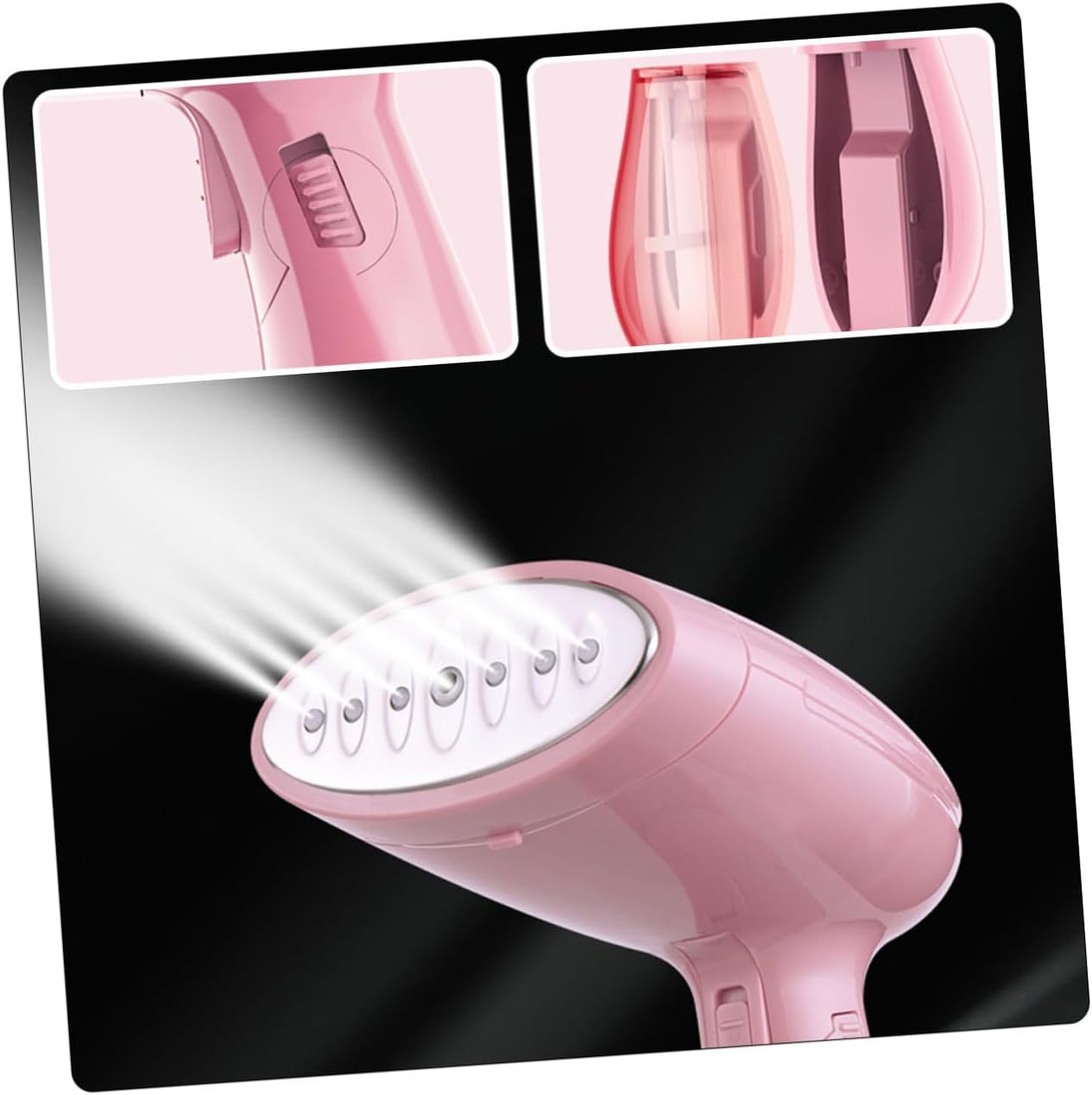 NUOBESTY Portable Handheld Clothes Steamer Travel Wrinkle Remover with Detachable Water Tank for Wool Cotton Silk Linen Satin and More Compact and Easy to Use for Residential and