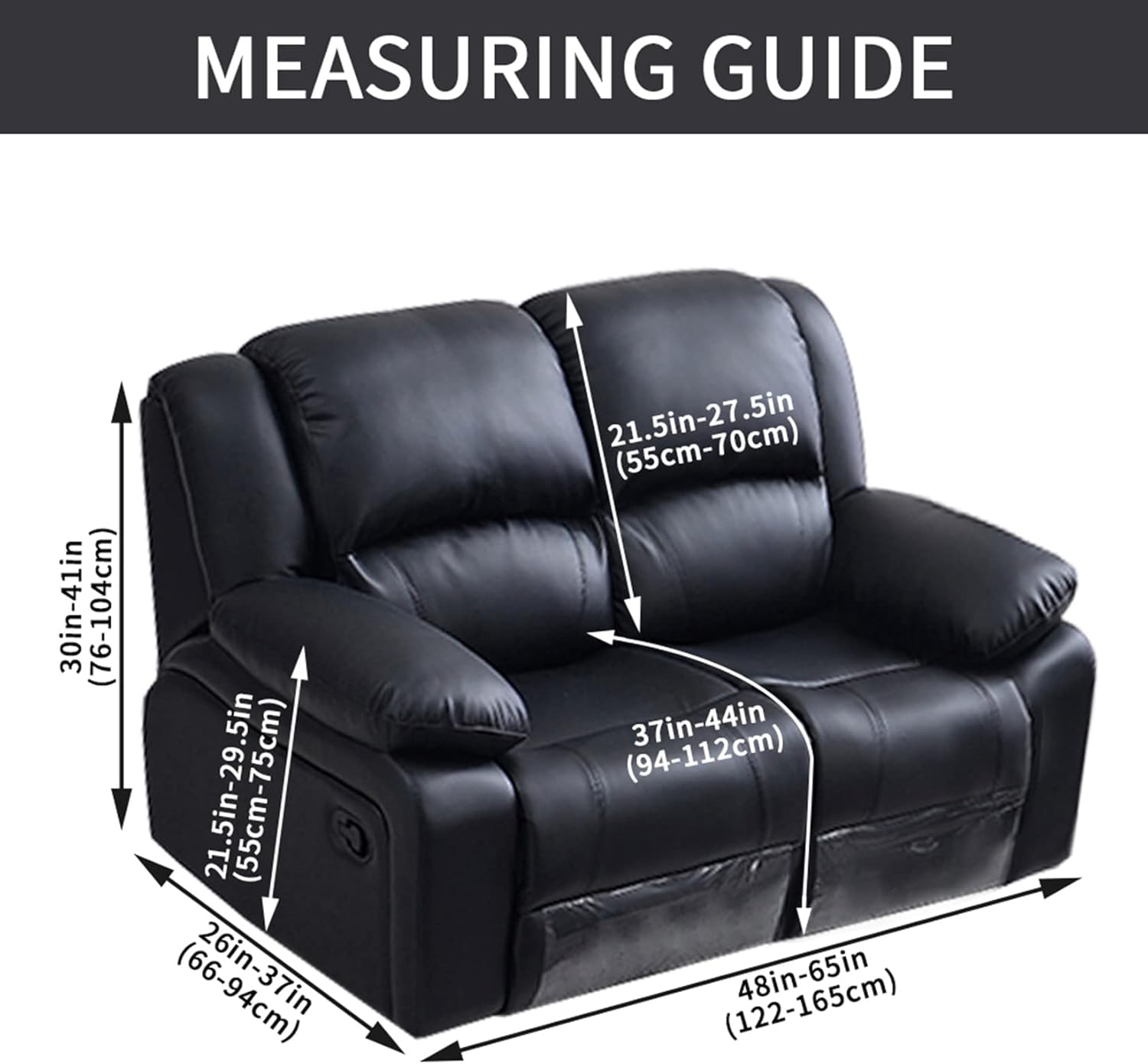 Konsilsa Velvet Recliner Chair Covers for Loveseat 2 Seater,Soft Recliner Sofa Cover Solid Color Sofa Slipcover Living Room Elastic Arm Sofa Cover for Furniture (Color : 11)