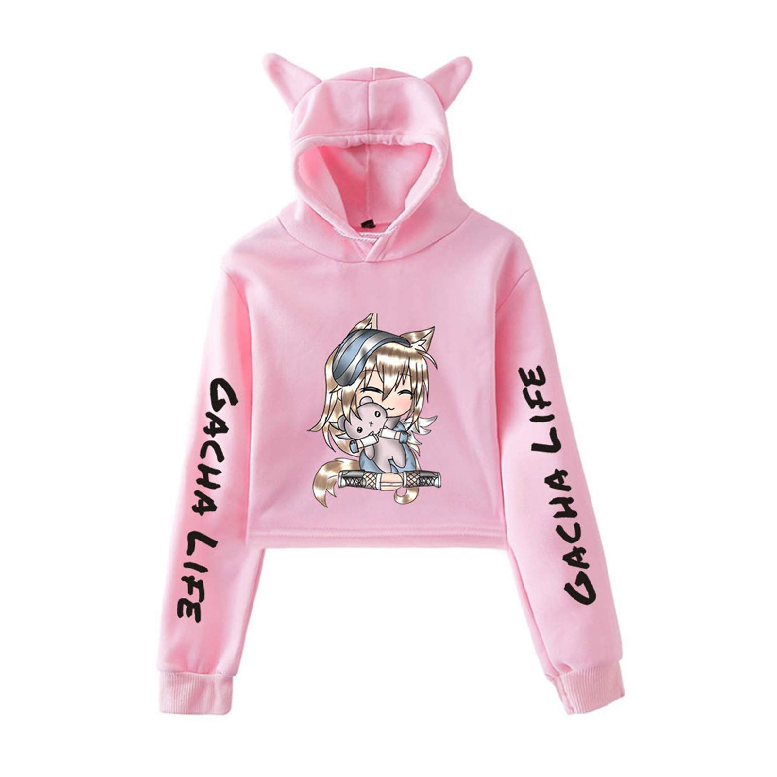 Worclub Gacha Life Hooded Games Gacha Life Cat Ear Cropped