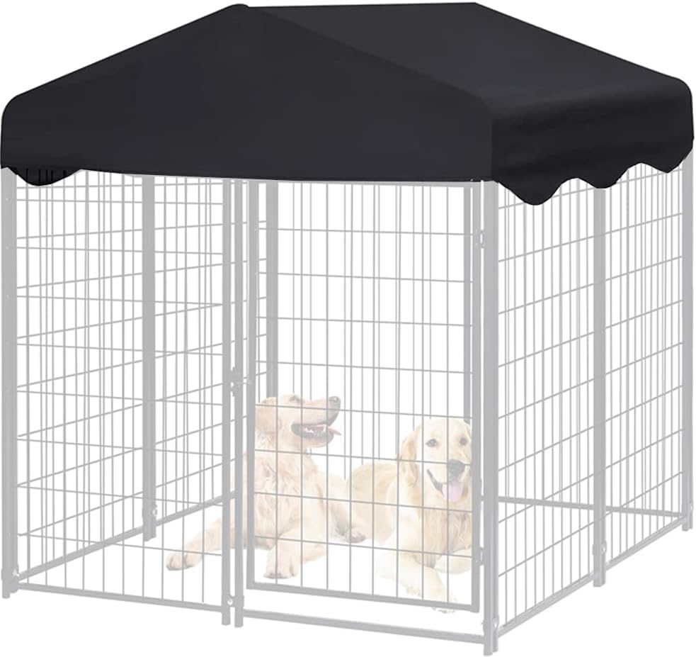 Outdoor Dog Kennel Cover Outside Kennel Waterproof Roof Top Replacement, 50.4"x48"