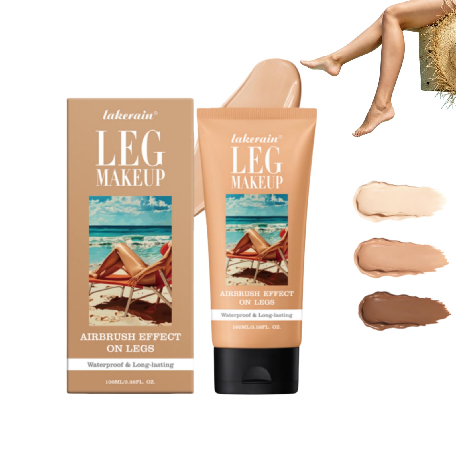 Miracle De Paris Leg Makeup,Loción Para Maquillaje De Piernas, Base Corporal De Cobertura Total (#2)