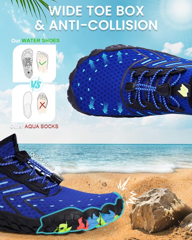Image of Water Shoes for Women Men Quick-Dry Barefoot Shoes Breathable Aqua Socks for Swim Beach River Pool Lake Hiking Surfing Kayaking