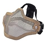 Ecloud Shop® Mesh Half Face Skull Maske Striker Stahl Airsoft Maske Taktische Untere Gesichtsmaske Für Jagd, Paintball, Schießen