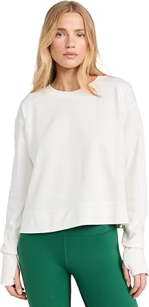 Sweaty Betty Womens After Class Longline Crewneck With Side Slit Sweatshirt